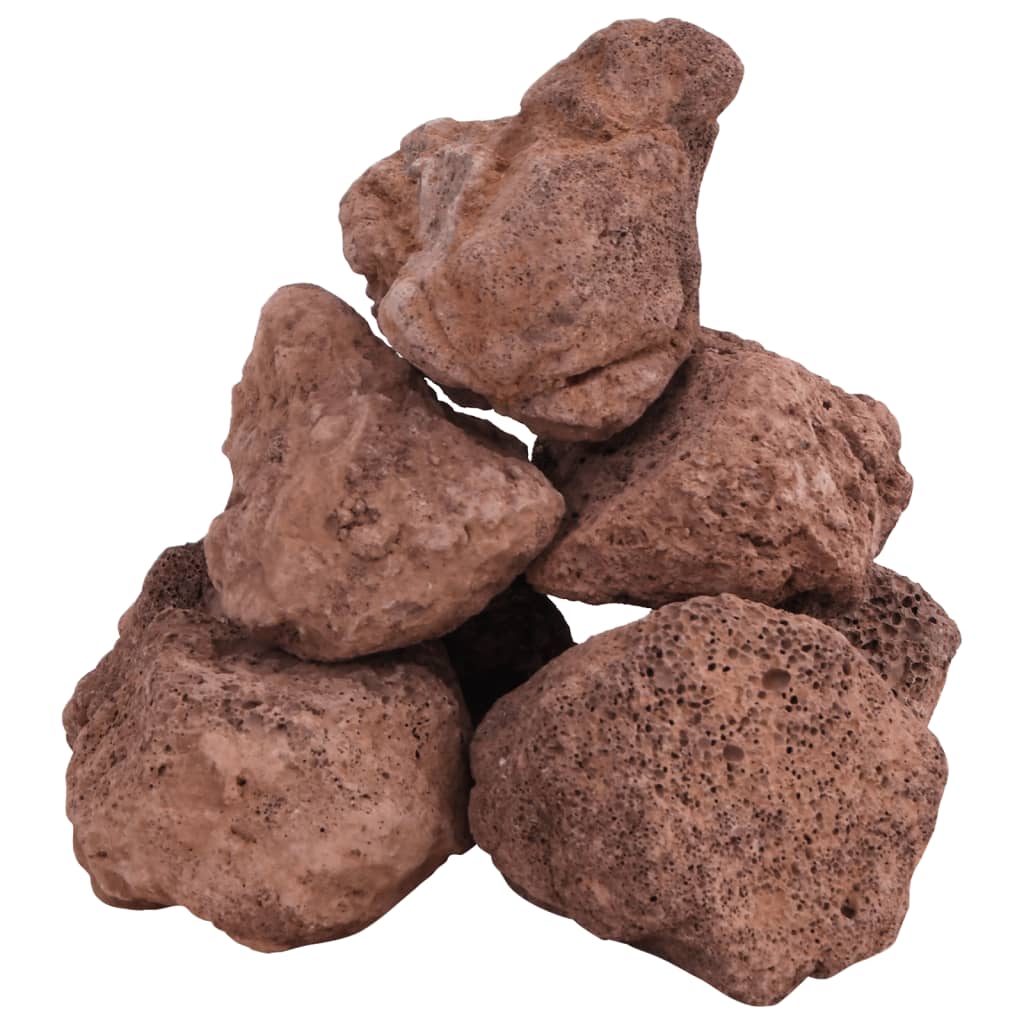 vidaXL Skała wulkaniczna, 10 kg, czerwona, 10-30 cm
