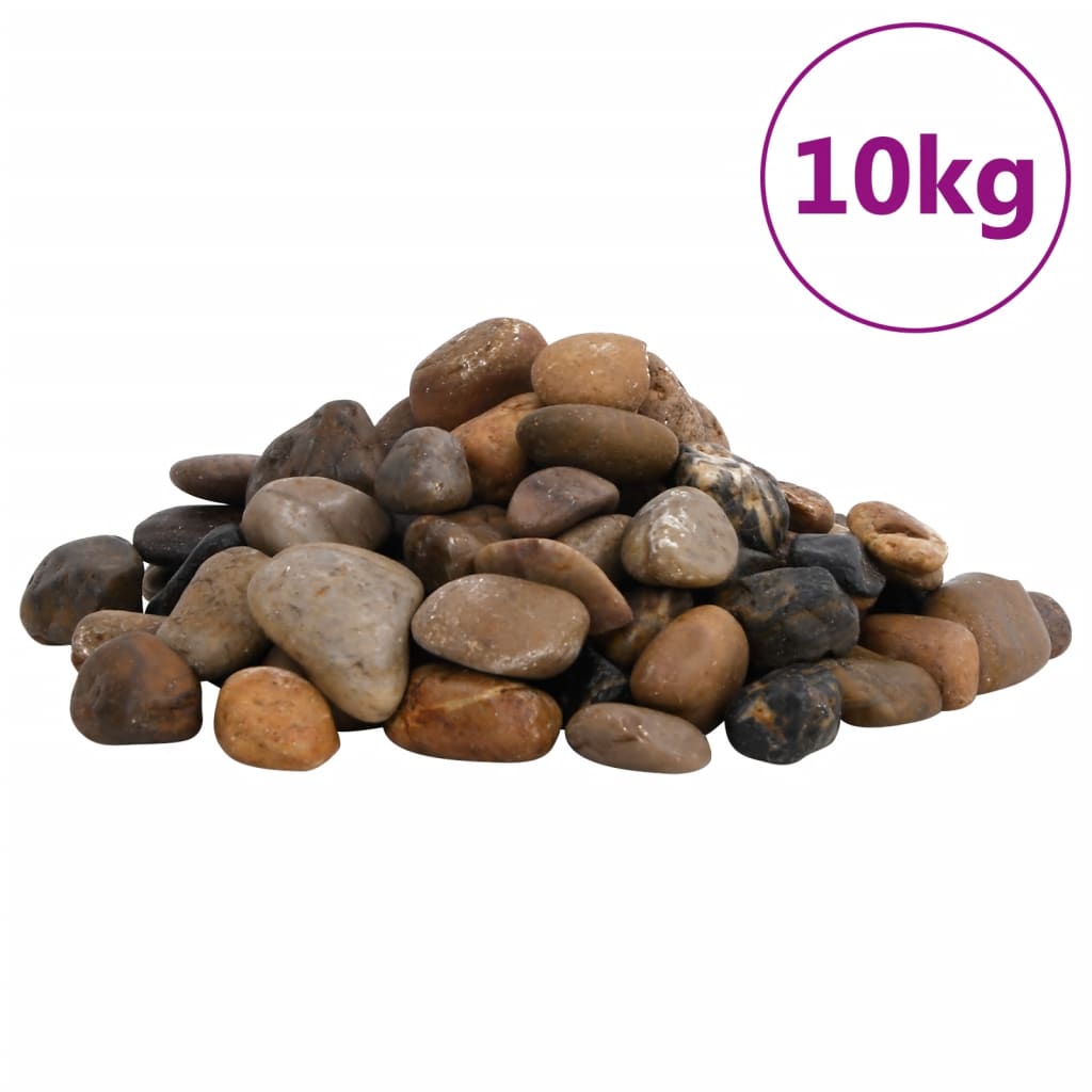 vidaXL Polerowane kamyki, 10 kg, różnokolorowe, 2-5 cm