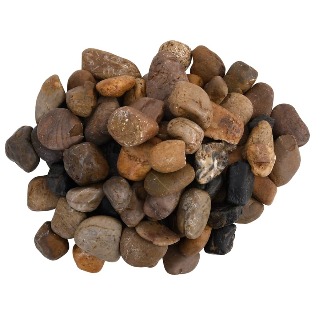 vidaXL Polerowane kamyki, 25 kg, różnokolorowe, 2-5 cm
