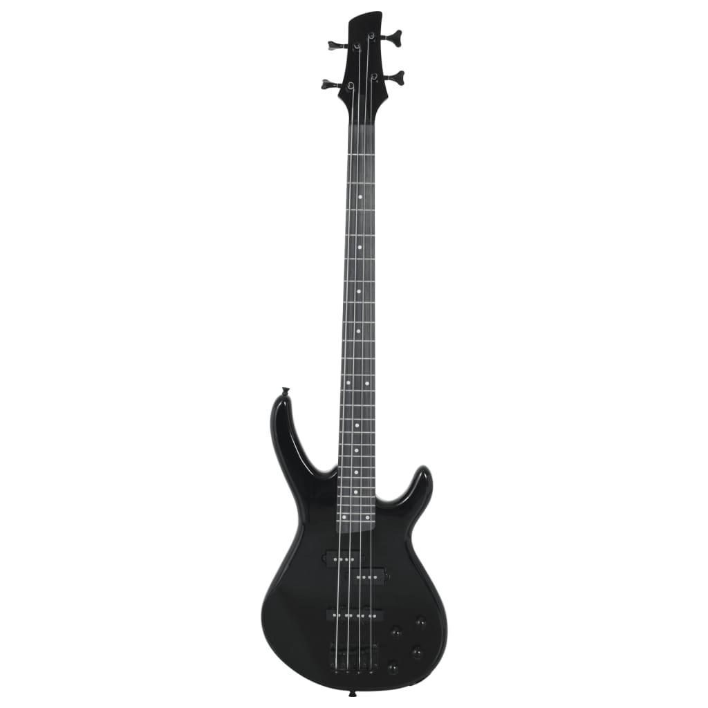 vidaXL Gitara basowa dla początkujących, z torbą, czarna, 4/4, 46"