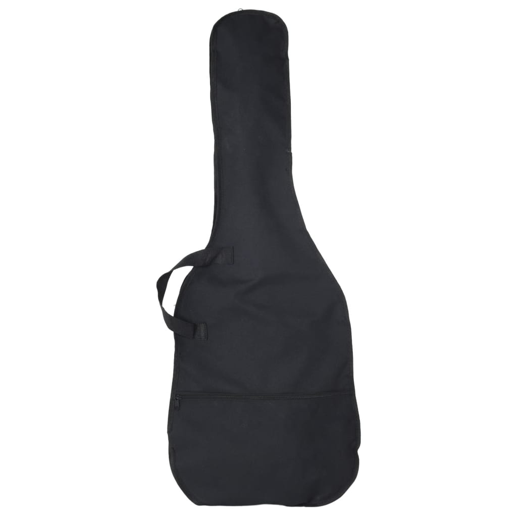 vidaXL Gitara basowa dla początkujących, z torbą, czarna, 4/4, 46"