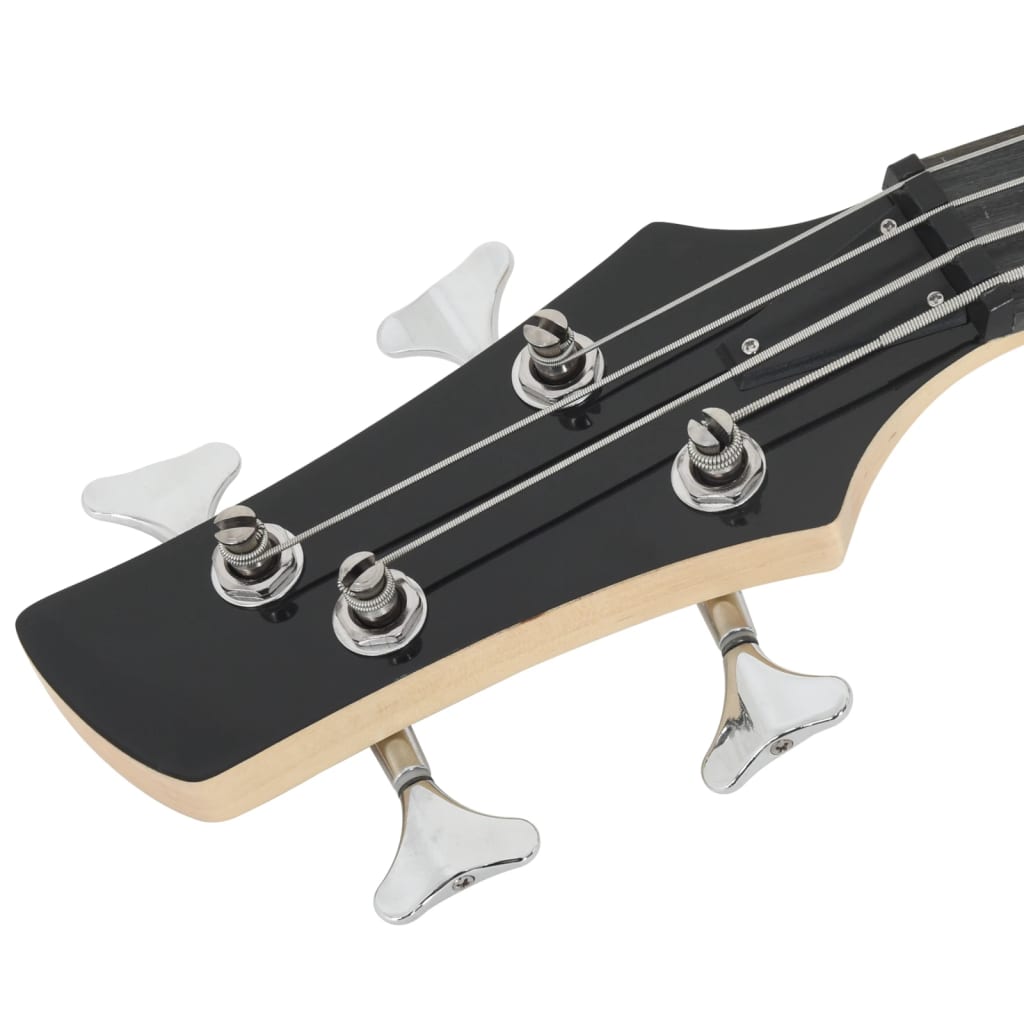 vidaXL Gitara basowa dla początkujących, z torbą, niebieska, 4/4, 46"