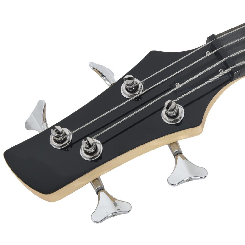 vidaXL Gitara basowa dla początkujących, z torbą, brązowa, 4/4, 46"