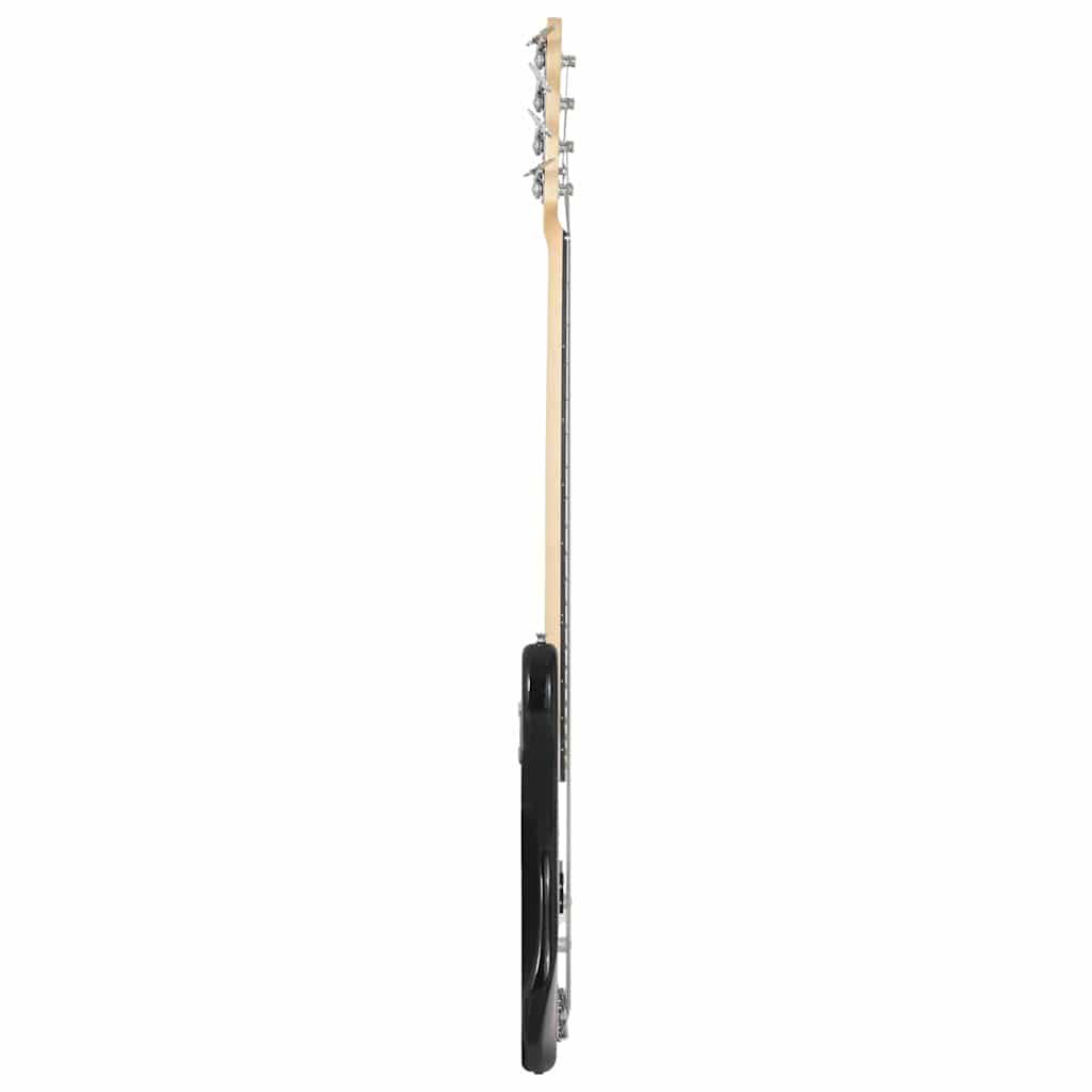 vidaXL Gitara basowa dla początkujących, z torbą brązowo-biała 4/4 46"