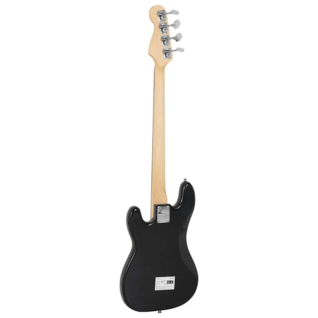 vidaXL Gitara basowa dla początkujących, z torbą brązowo-biała 4/4 46"