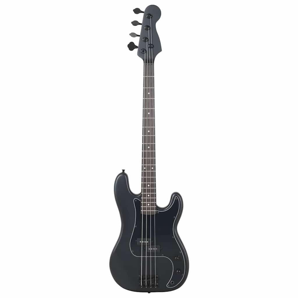 vidaXL Gitara basowa dla początkujących, z torbą, czarna, 4/4, 46"