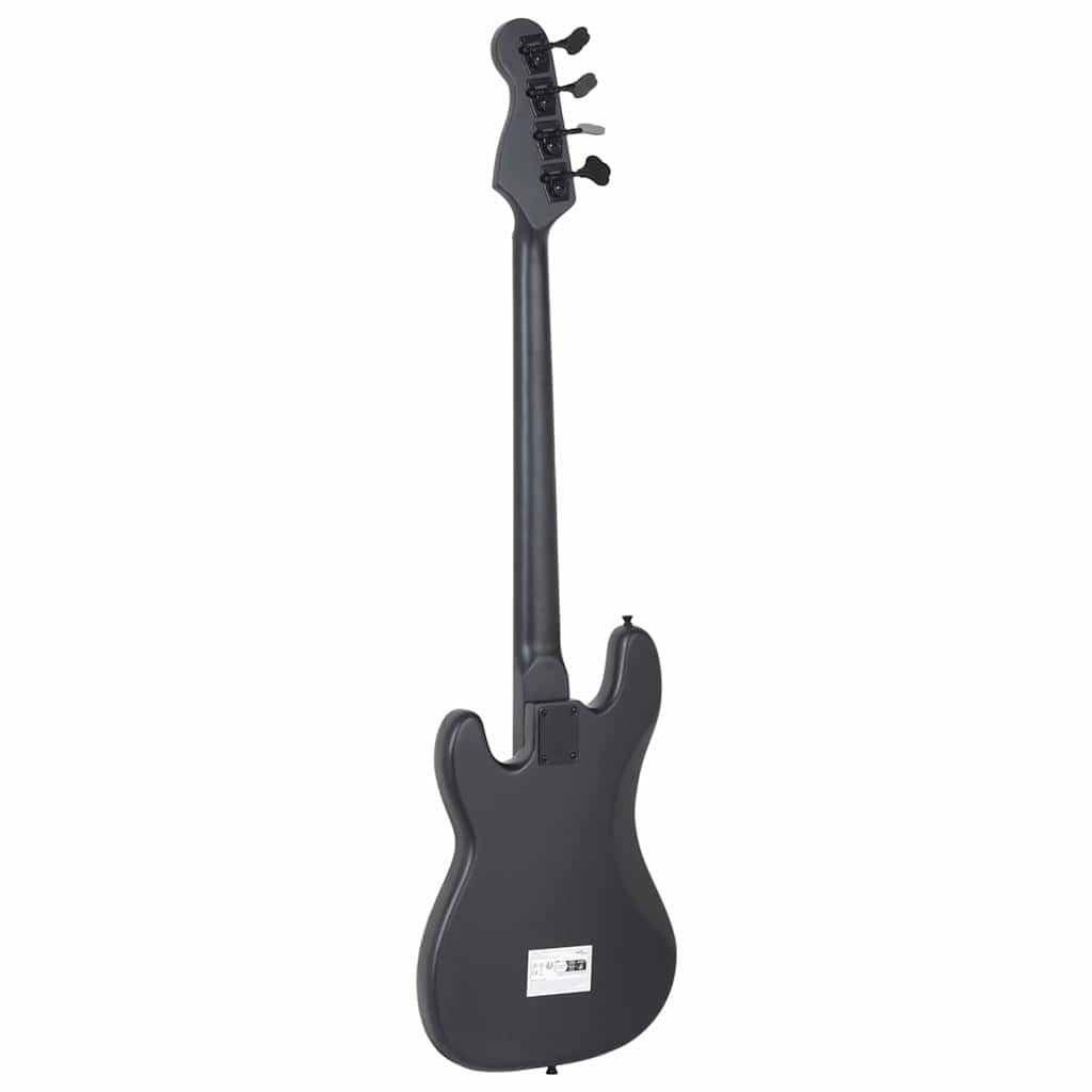 vidaXL Gitara basowa dla początkujących, z torbą, czarna, 4/4, 46"