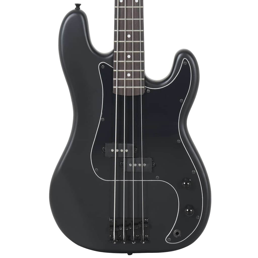 vidaXL Gitara basowa dla początkujących, z torbą, czarna, 4/4, 46"