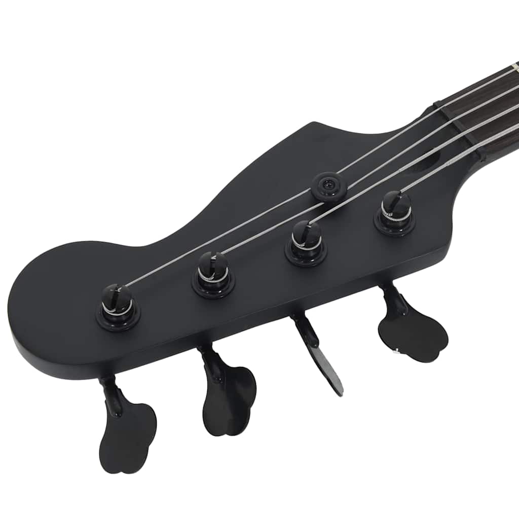 vidaXL Gitara basowa dla początkujących, z torbą, czarna, 4/4, 46"