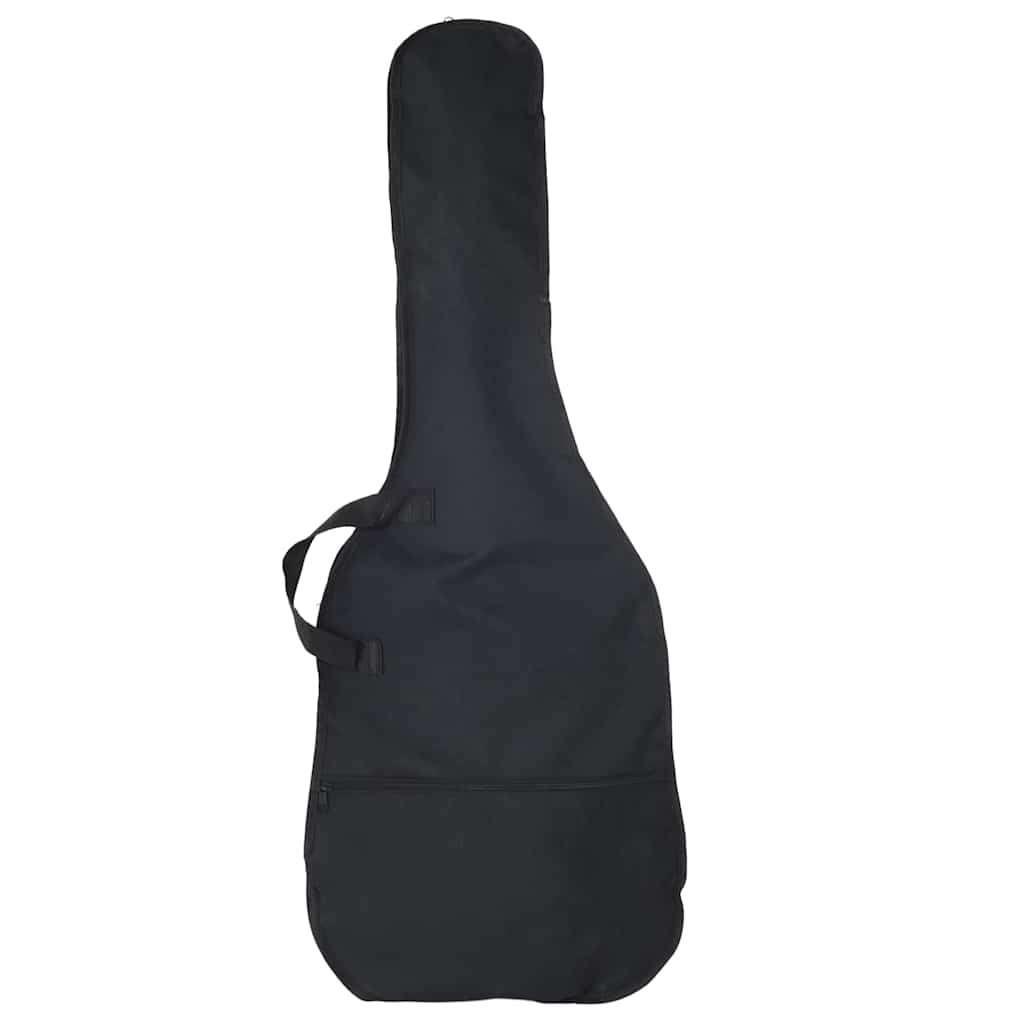vidaXL Gitara basowa dla początkujących, z torbą, czarna, 4/4, 46"