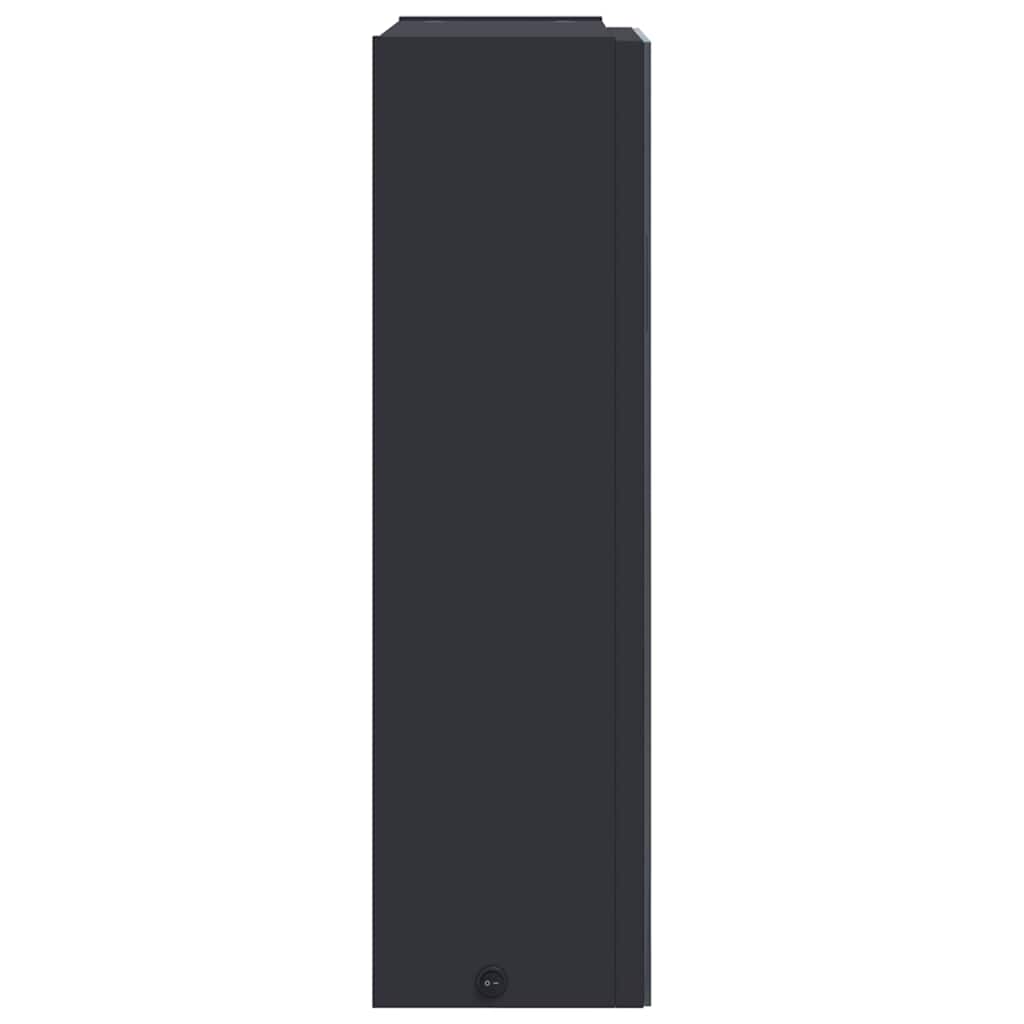 vidaXL Szafka łazienkowa z lustrem i LED, szara, 45x13x52 cm