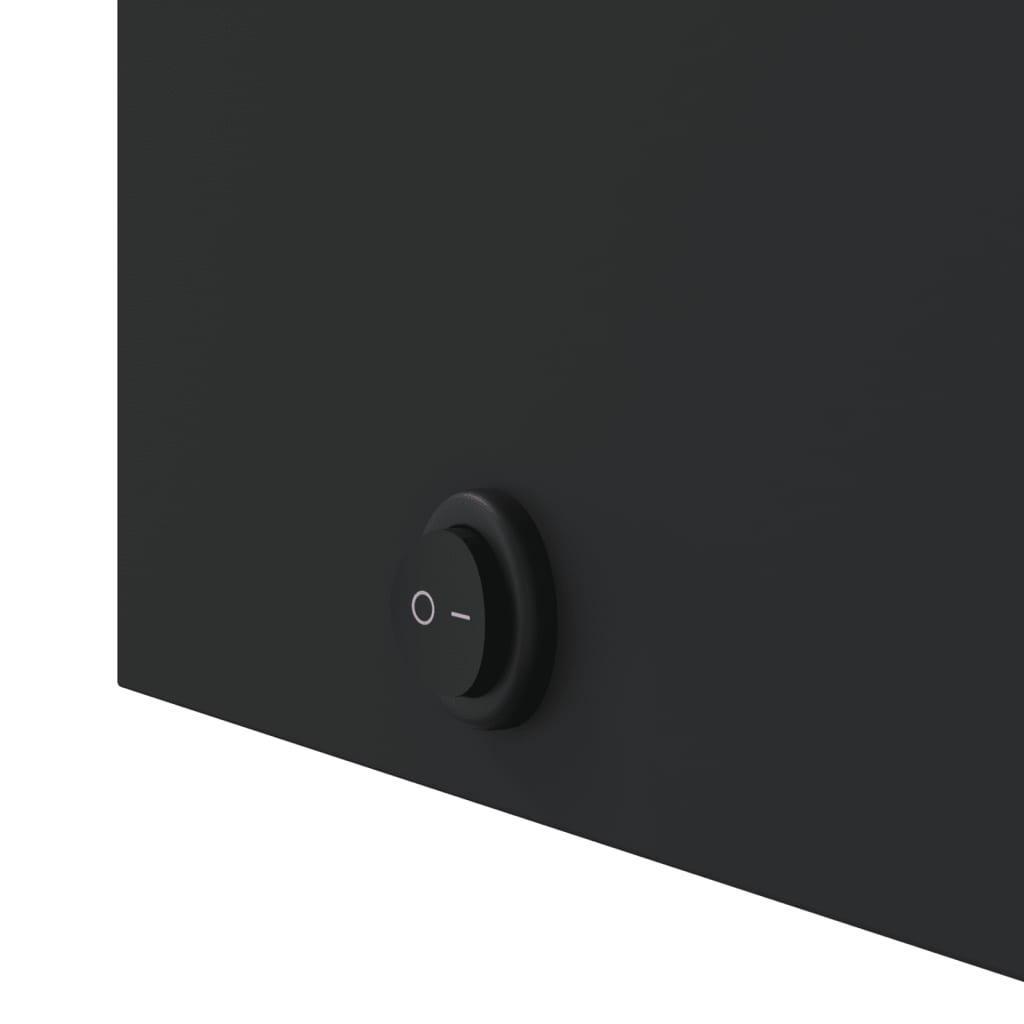 vidaXL Szafka łazienkowa z lustrem i LED, czarna, 45x13x52 cm