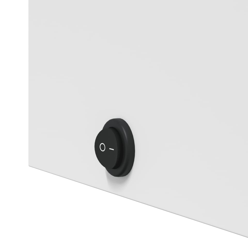 vidaXL Szafka łazienkowa z lustrem i LED, biała, 60x13x52 cm