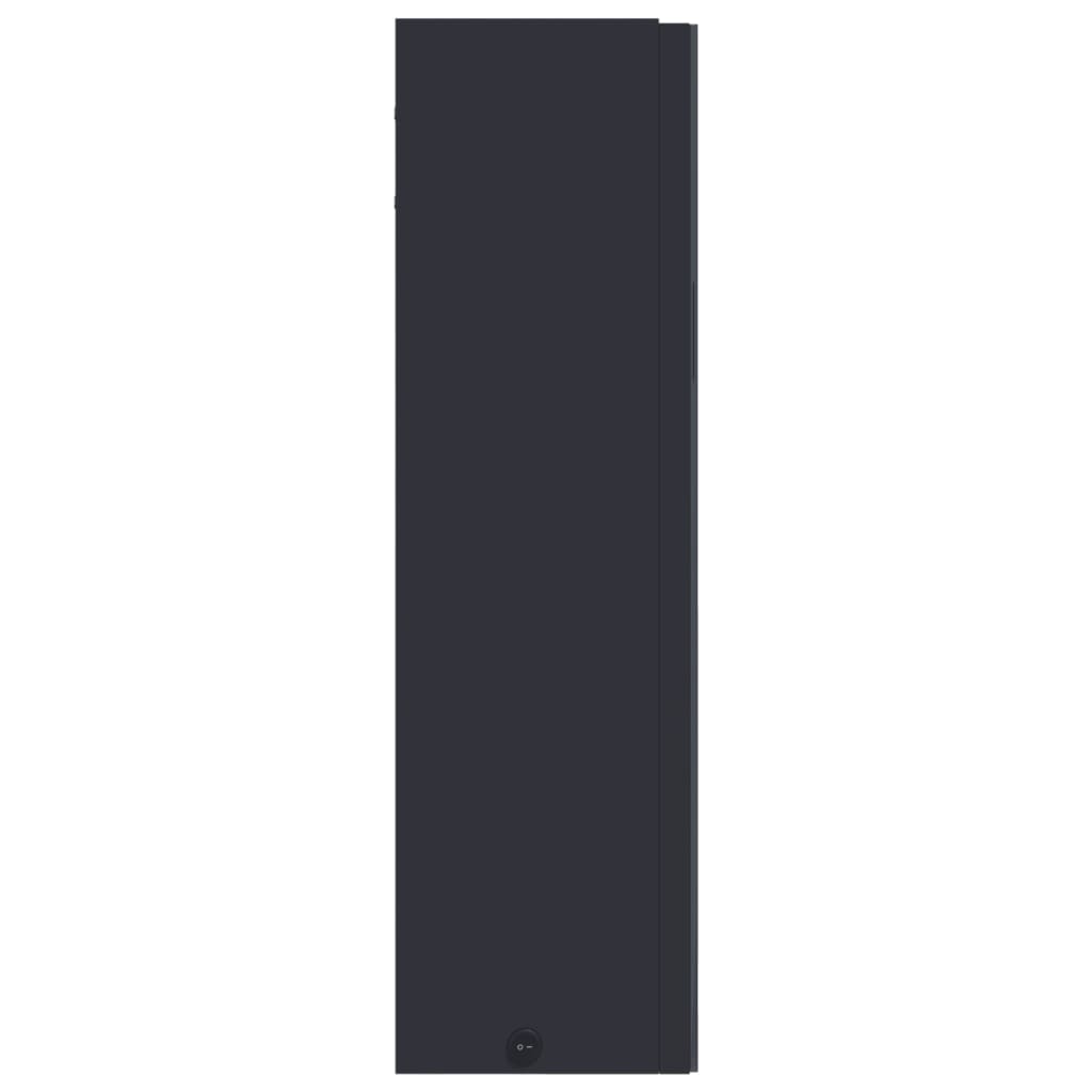 vidaXL Szafka łazienkowa z lustrem i LED, szara, 60x13x52 cm