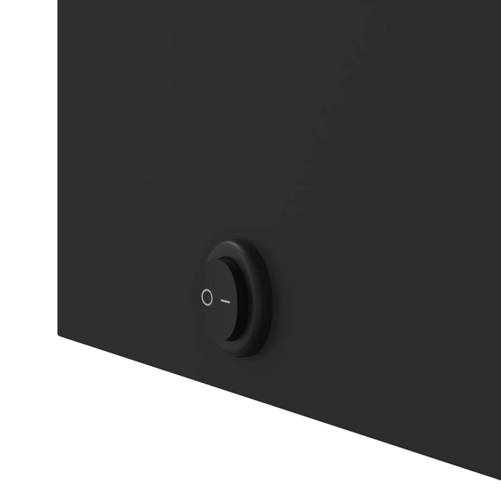 vidaXL Szafka łazienkowa z lustrem i LED, czarna, 60x13x52 cm