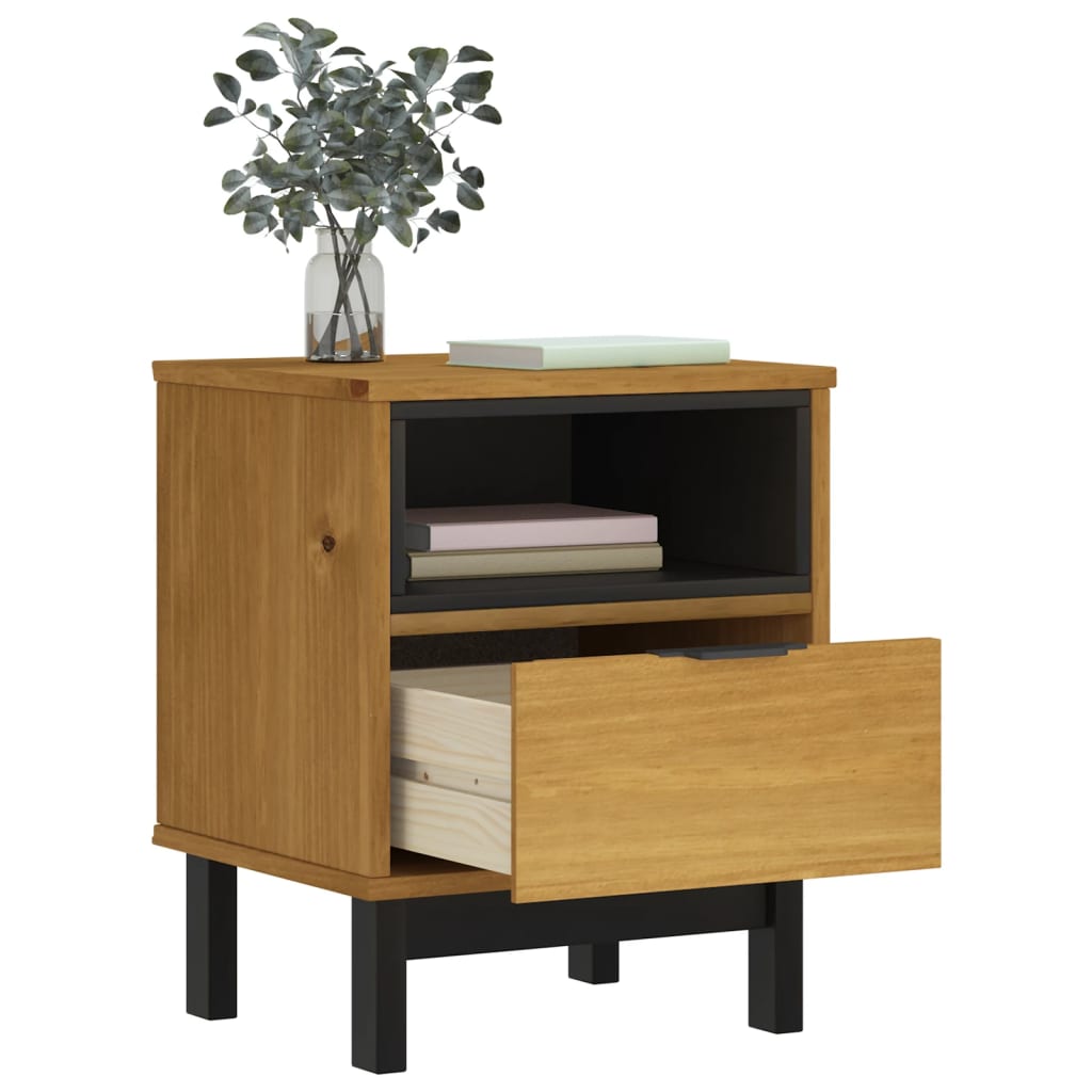 vidaXL Szafka nocna FLAM, 40x35x50 cm, lite drewno sosnowe