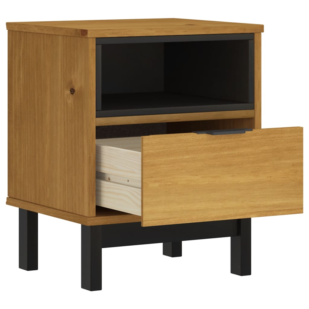 vidaXL Szafka nocna FLAM, 40x35x50 cm, lite drewno sosnowe