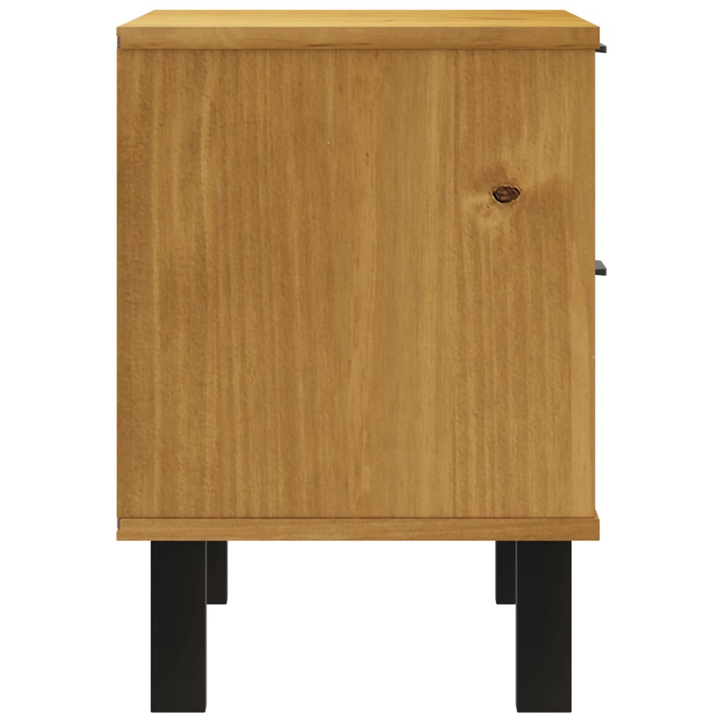 vidaXL Szafka nocna FLAM, 49x35x50 cm, lite drewno sosnowe
