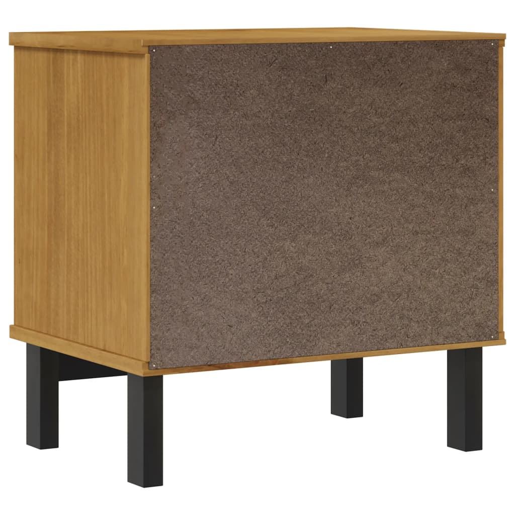 vidaXL Szafka nocna FLAM, 49x35x50 cm, lite drewno sosnowe