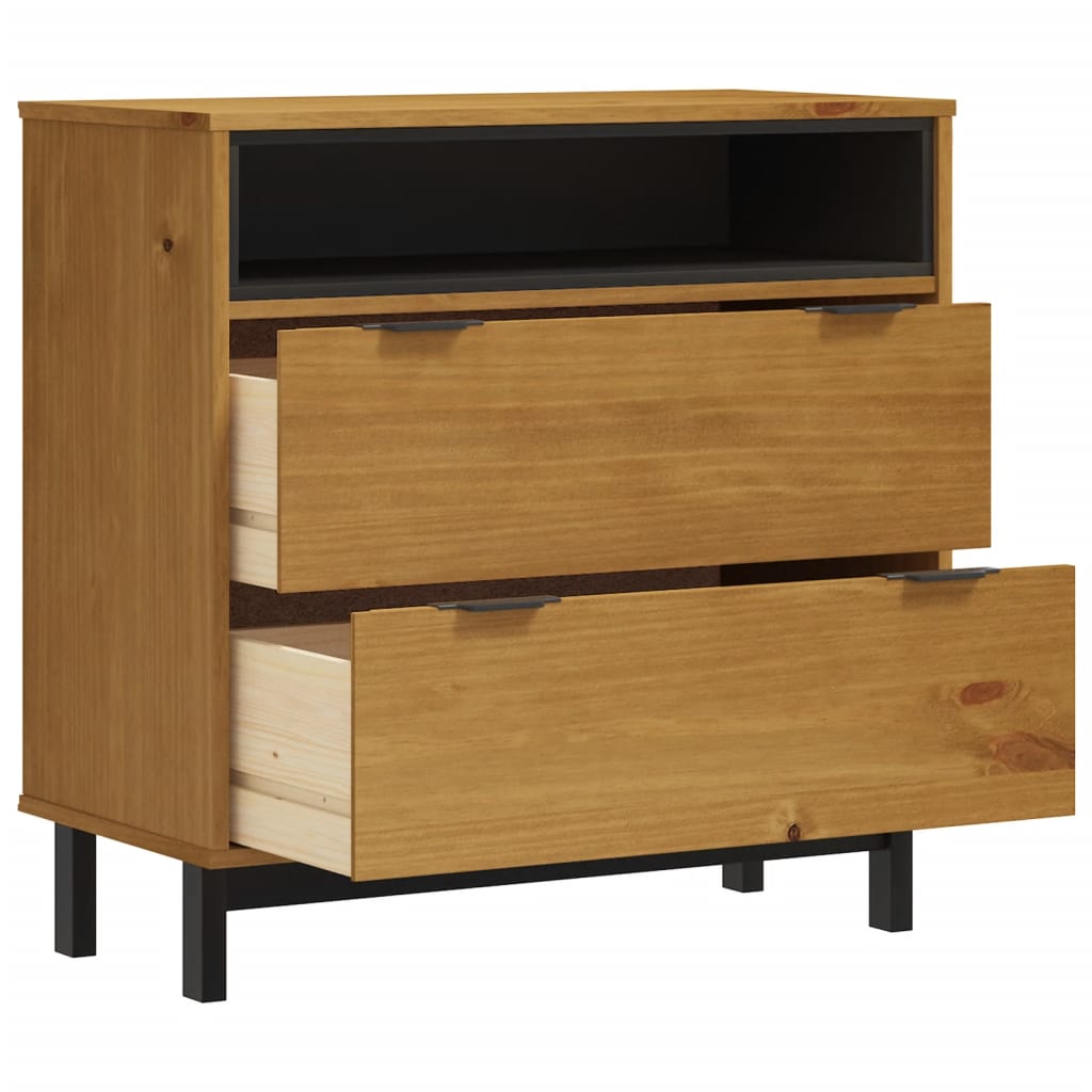 vidaXL Komoda FLAM, 80x40x80 cm, lite drewno sosnowe