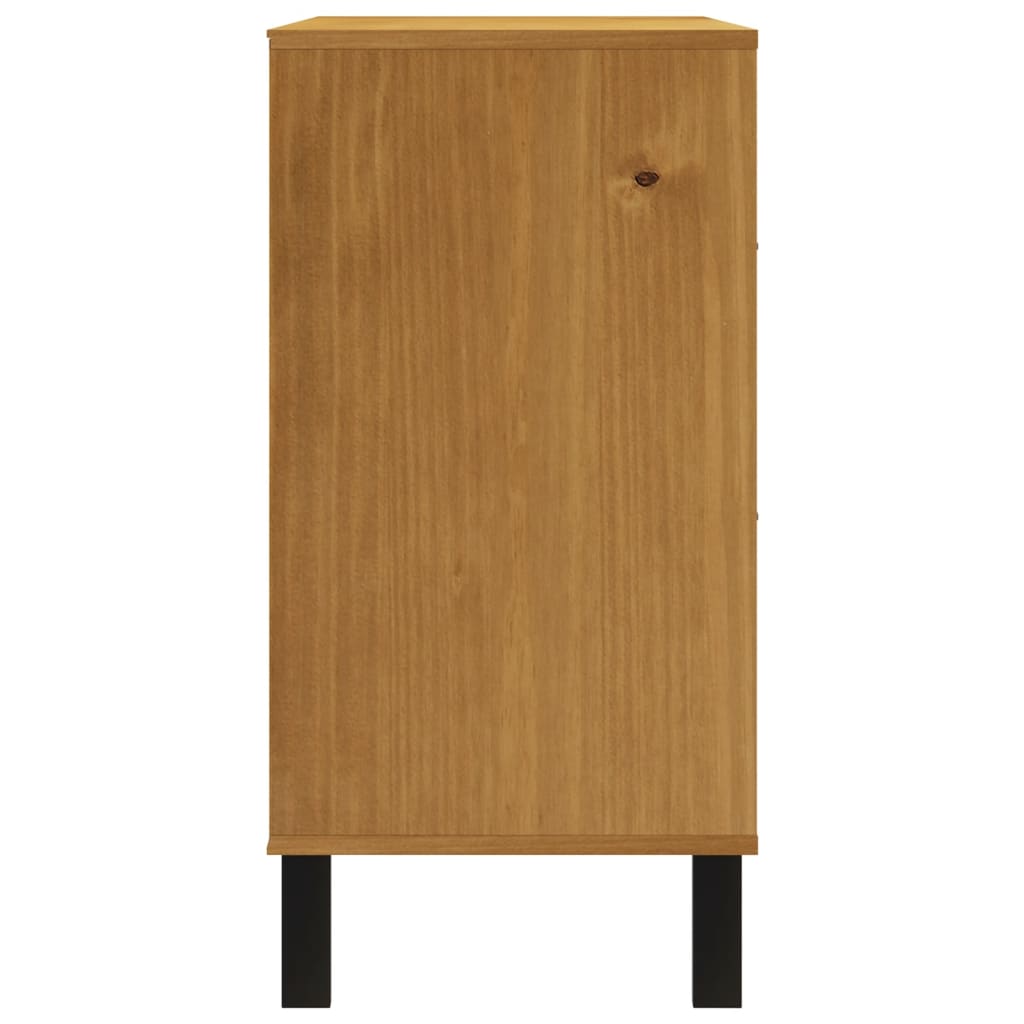 vidaXL Komoda FLAM, 110x40x80 cm, lite drewno sosnowe