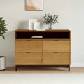vidaXL Komoda FLAM, 110x40x80 cm, lite drewno sosnowe