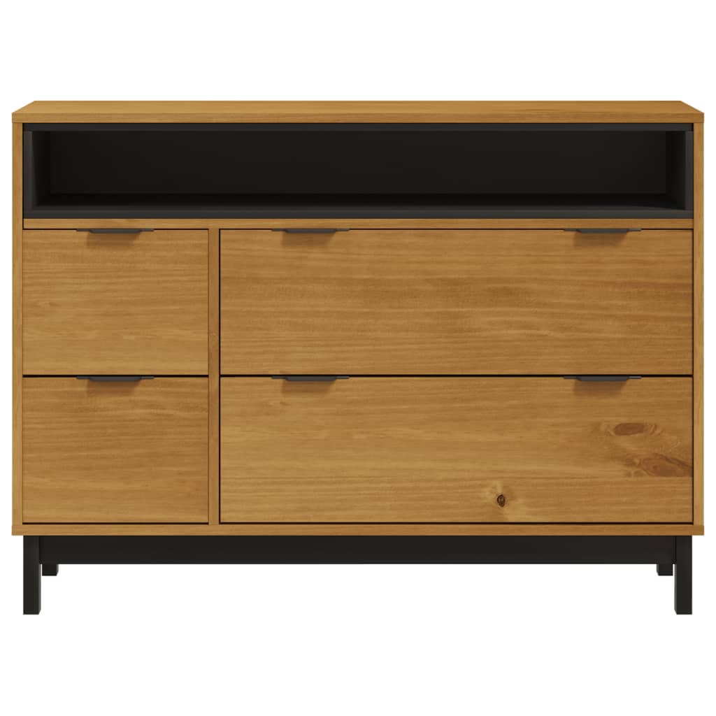 vidaXL Komoda FLAM, 110x40x80 cm, lite drewno sosnowe