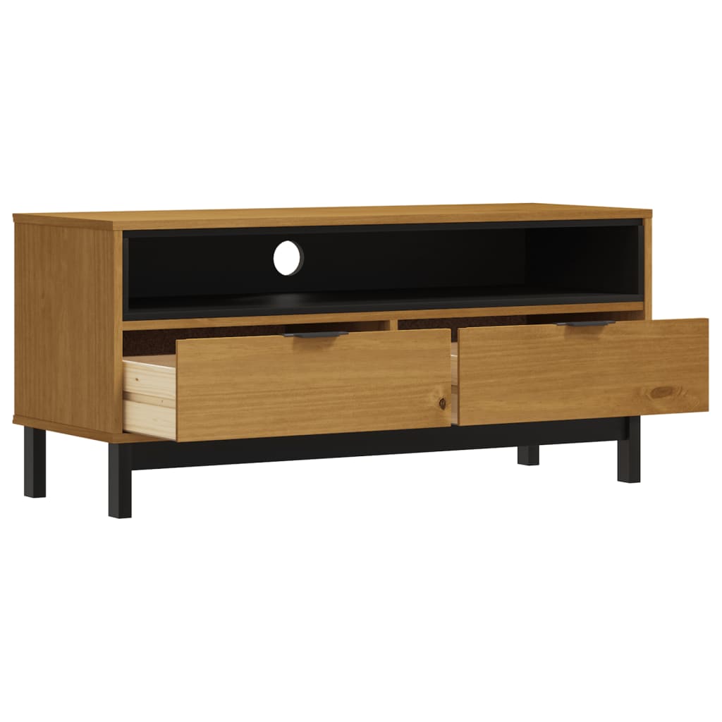 vidaXL Szafka pod TV FLAM, 110x40x50 cm, lite drewno sosnowe