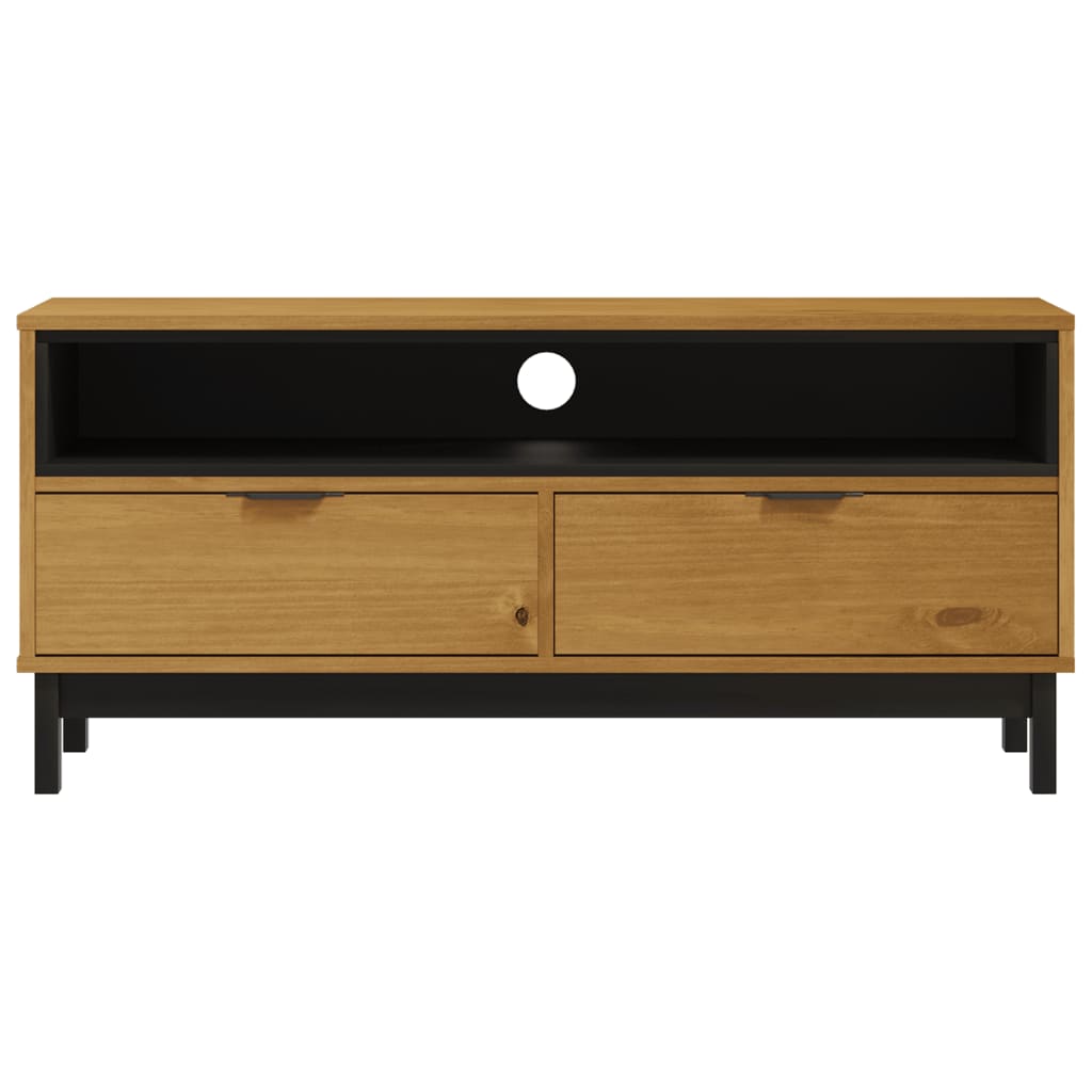 vidaXL Szafka pod TV FLAM, 110x40x50 cm, lite drewno sosnowe