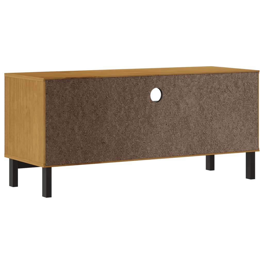 vidaXL Szafka pod TV FLAM, 110x40x50 cm, lite drewno sosnowe