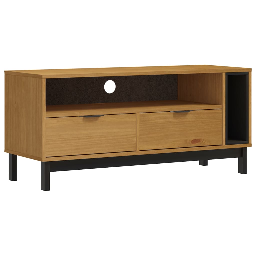 vidaXL Szafka pod TV FLAM, 110x40x50 cm, lite drewno sosnowe