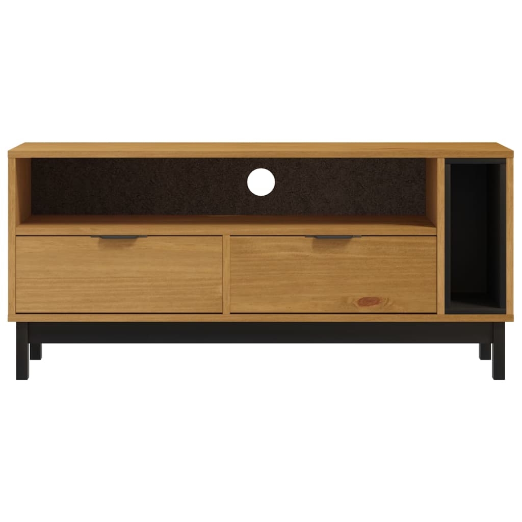 vidaXL Szafka pod TV FLAM, 110x40x50 cm, lite drewno sosnowe