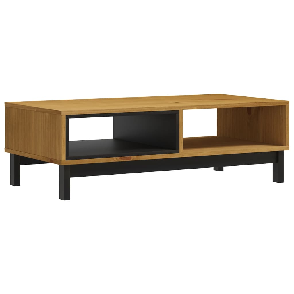 vidaXL Stolik kawowy FLAM, szary, 100x50x32,5 cm, lite drewno sosnowe