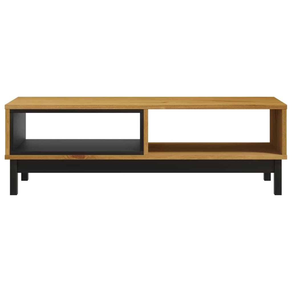 vidaXL Stolik kawowy FLAM, szary, 100x50x32,5 cm, lite drewno sosnowe