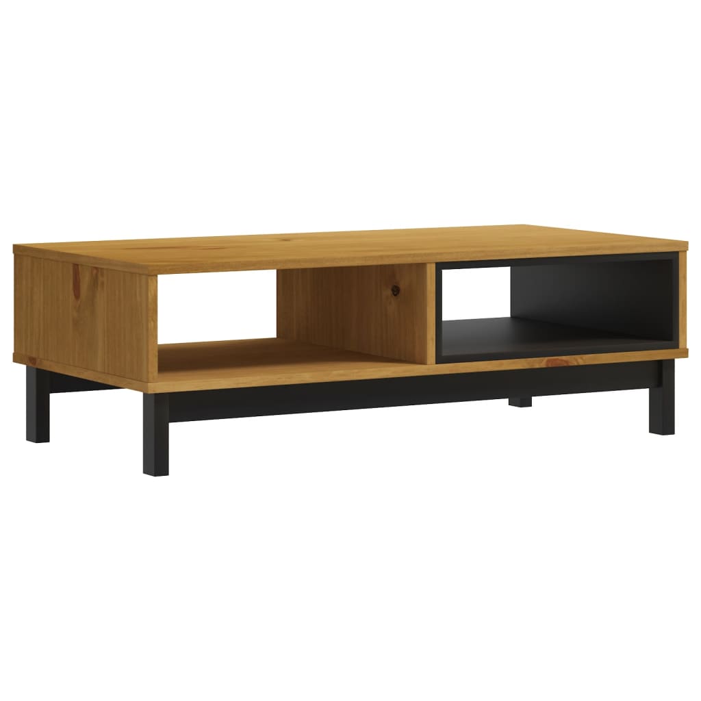 vidaXL Stolik kawowy FLAM, szary, 100x50x32,5 cm, lite drewno sosnowe