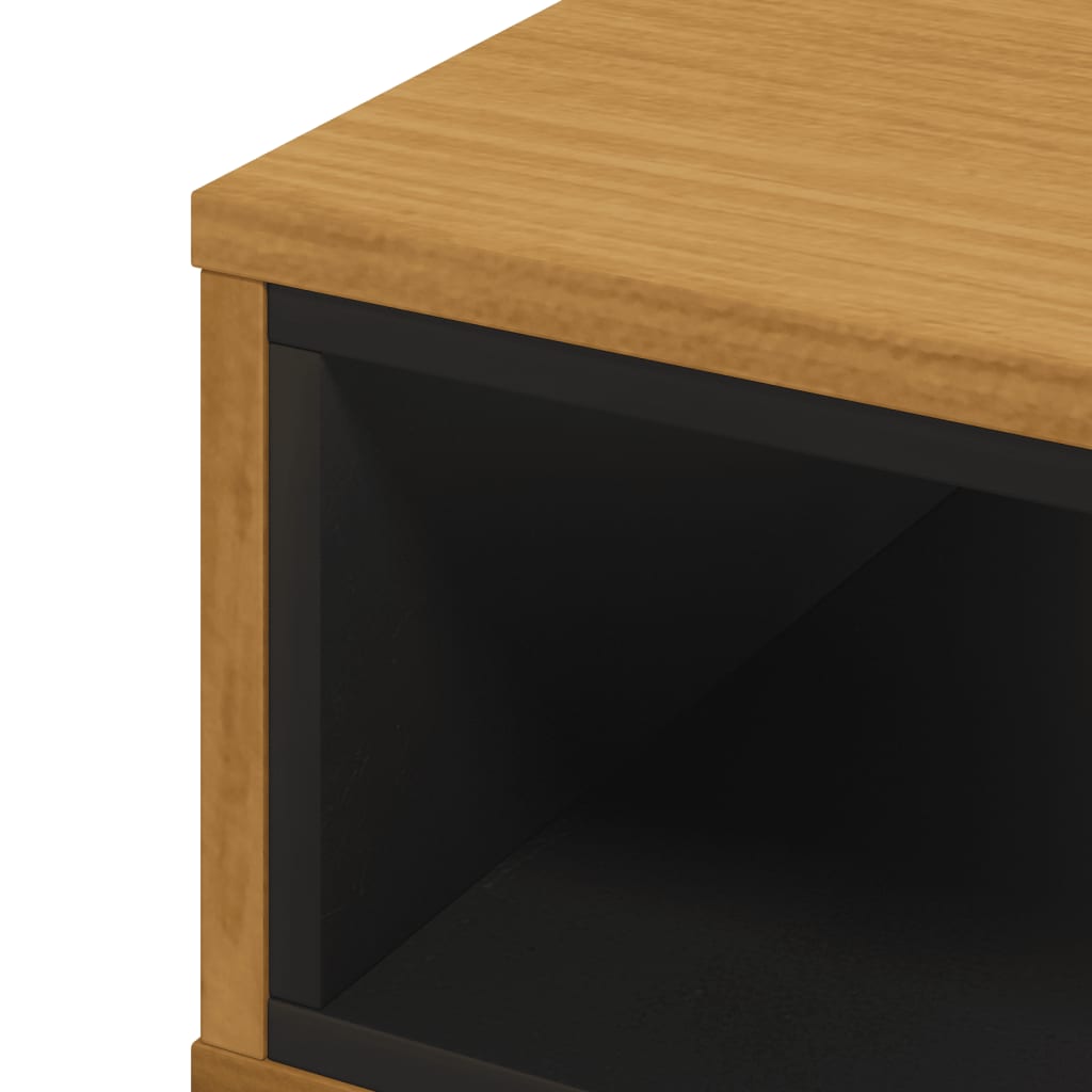 vidaXL Stolik kawowy FLAM, szary, 100x50x32,5 cm, lite drewno sosnowe
