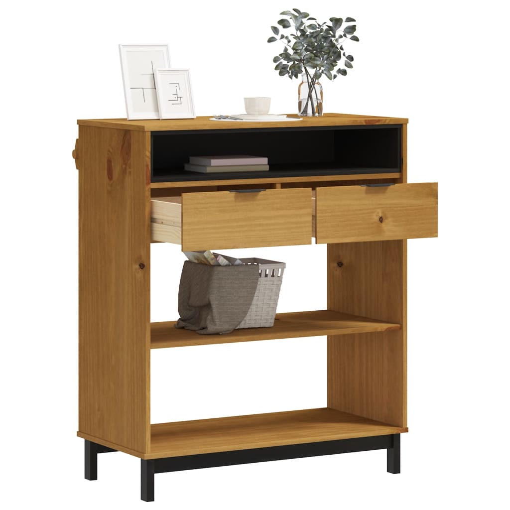 vidaXL Stolik barowy FLAM, 92x45x110 cm, lite drewno sosnowe