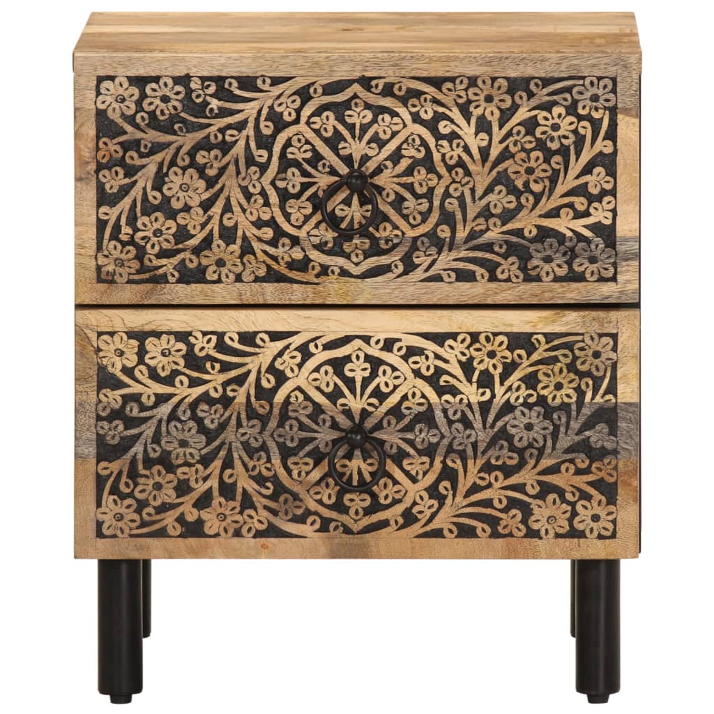vidaXL Szafka nocna, 40x33x46 cm, lite drewno mango