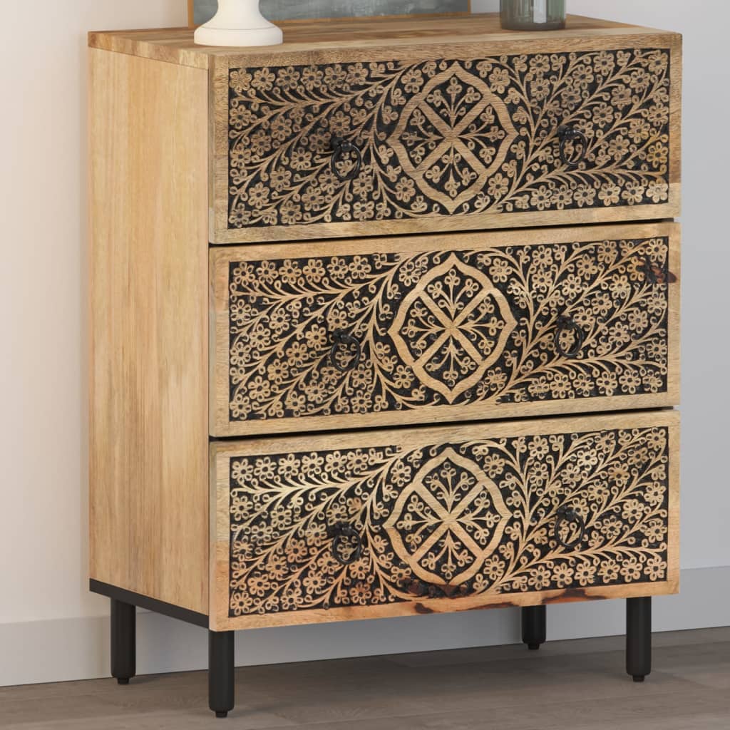 vidaXL Szafka, 60x33x75 cm, lite drewno mango