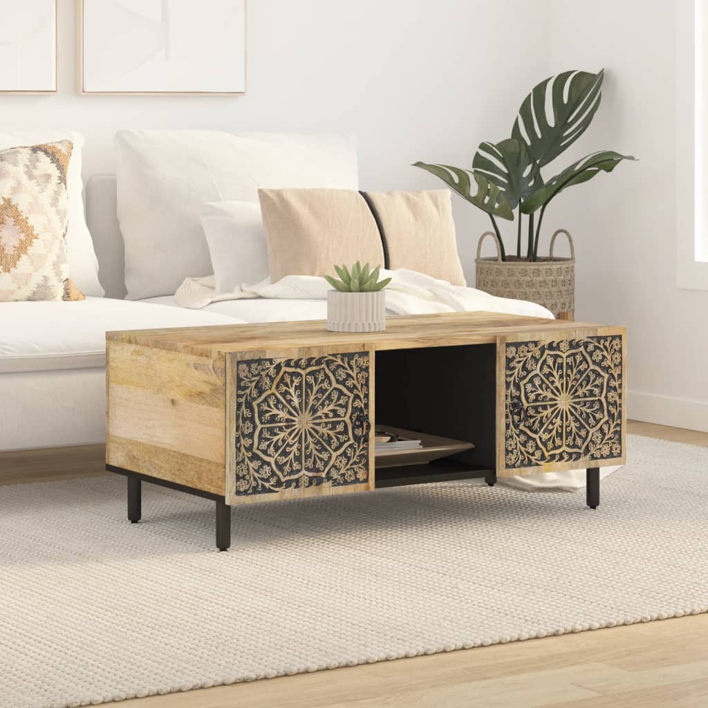 vidaXL Stolik kawowy, 100x54x40 cm, lite drewno mango