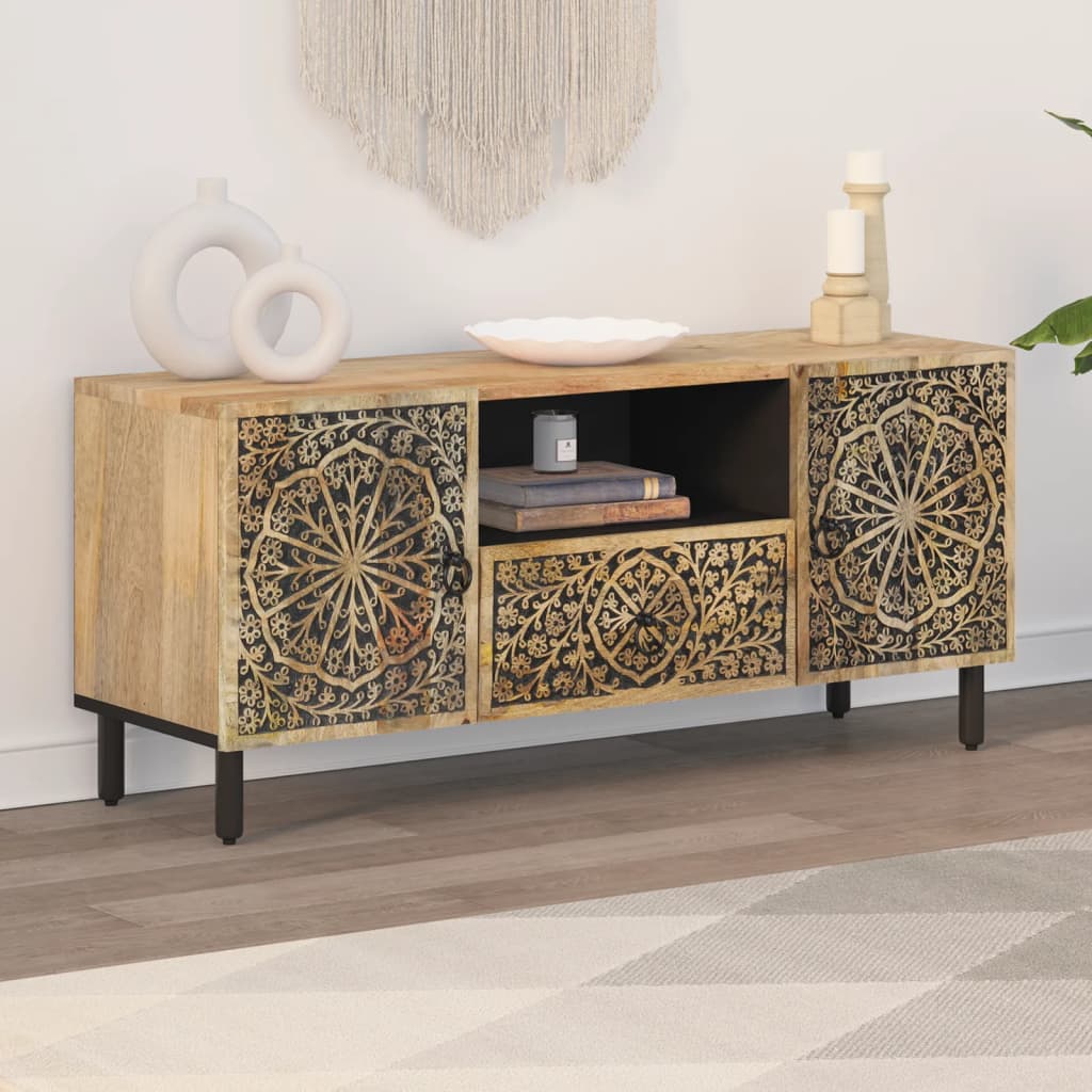 vidaXL Szafka pod telewizor, 105x33x46 cm, lite drewno mango