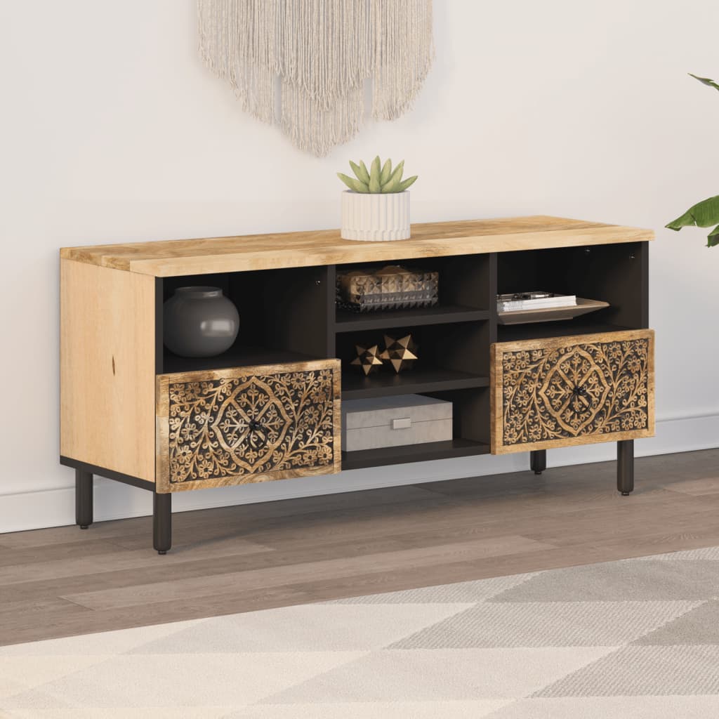 vidaXL Szafka pod telewizor, 100x33x46 cm, lite drewno mango