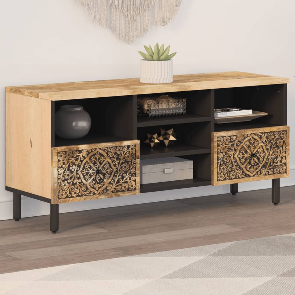 vidaXL Szafka pod telewizor, 100x33x46 cm, lite drewno mango