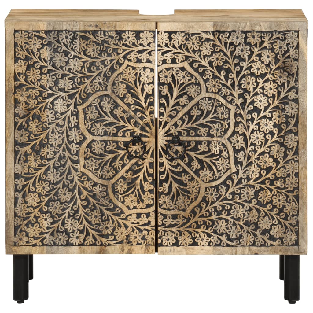 vidaXL Szafka pod umywalkę, 62x33x58 cm, lite drewno mango