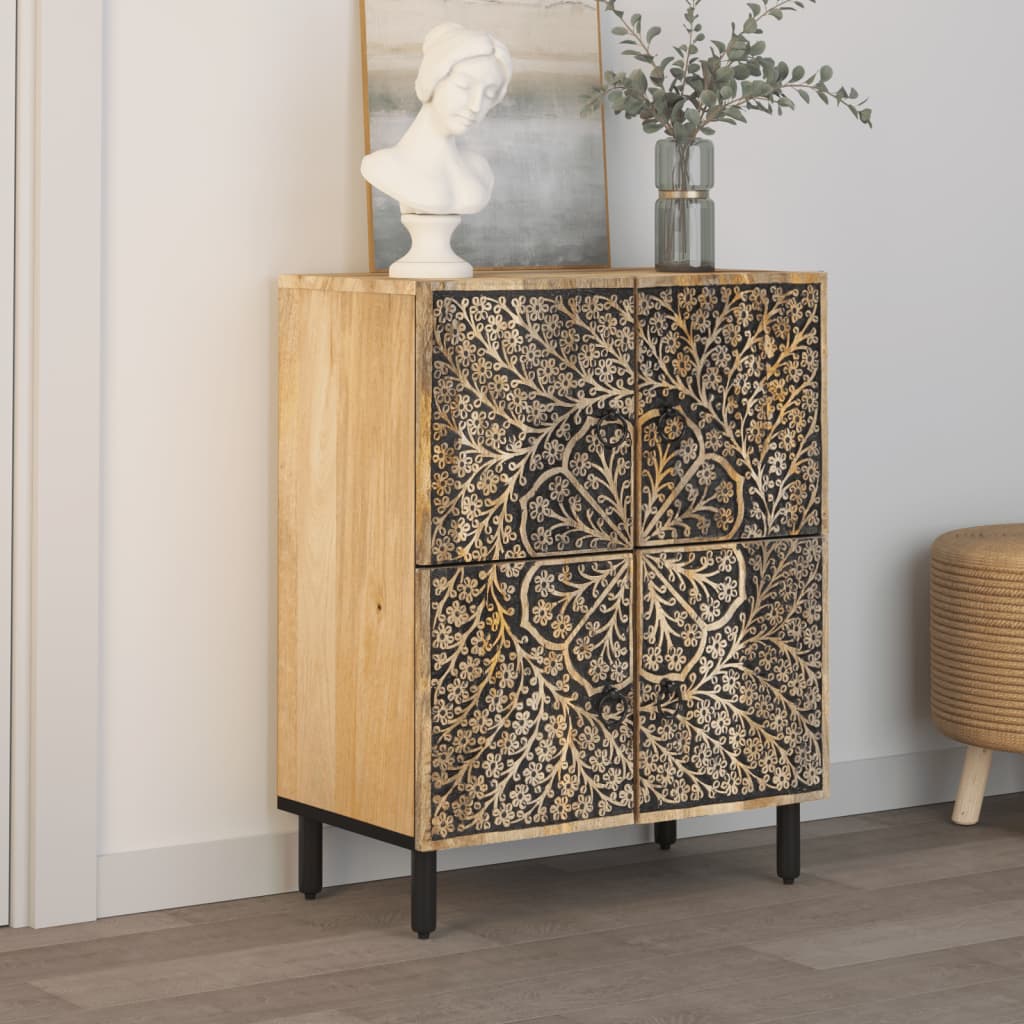 vidaXL Szafka, 60x33x75 cm, lite drewno mango