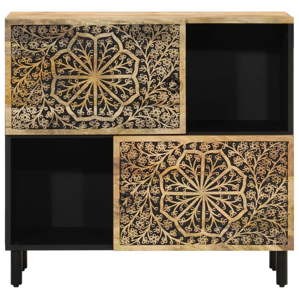 vidaXL Szafka, 80x33x75 cm, lite drewno mango