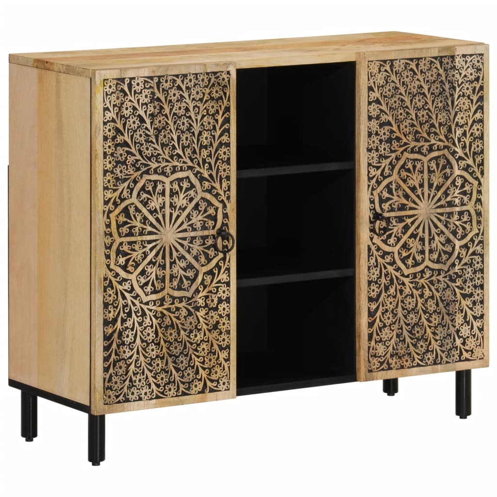 vidaXL Szafka, 90x33x75 cm, lite drewno mango