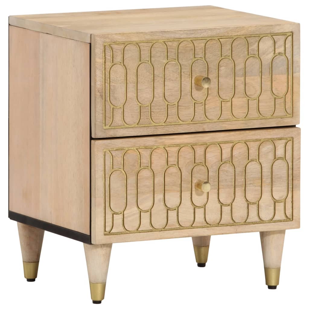 vidaXL Szafki nocne, 2 szt., 40x33x46 cm, lite drewno mango