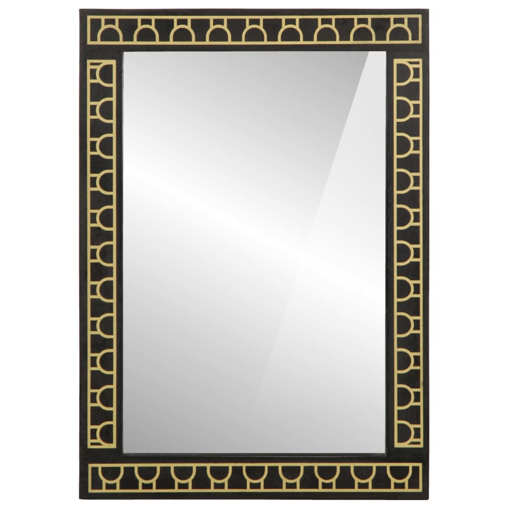 vidaXL Lustro łazienkowe, 50x70x2,5 cm, lite drewno mango i szkło