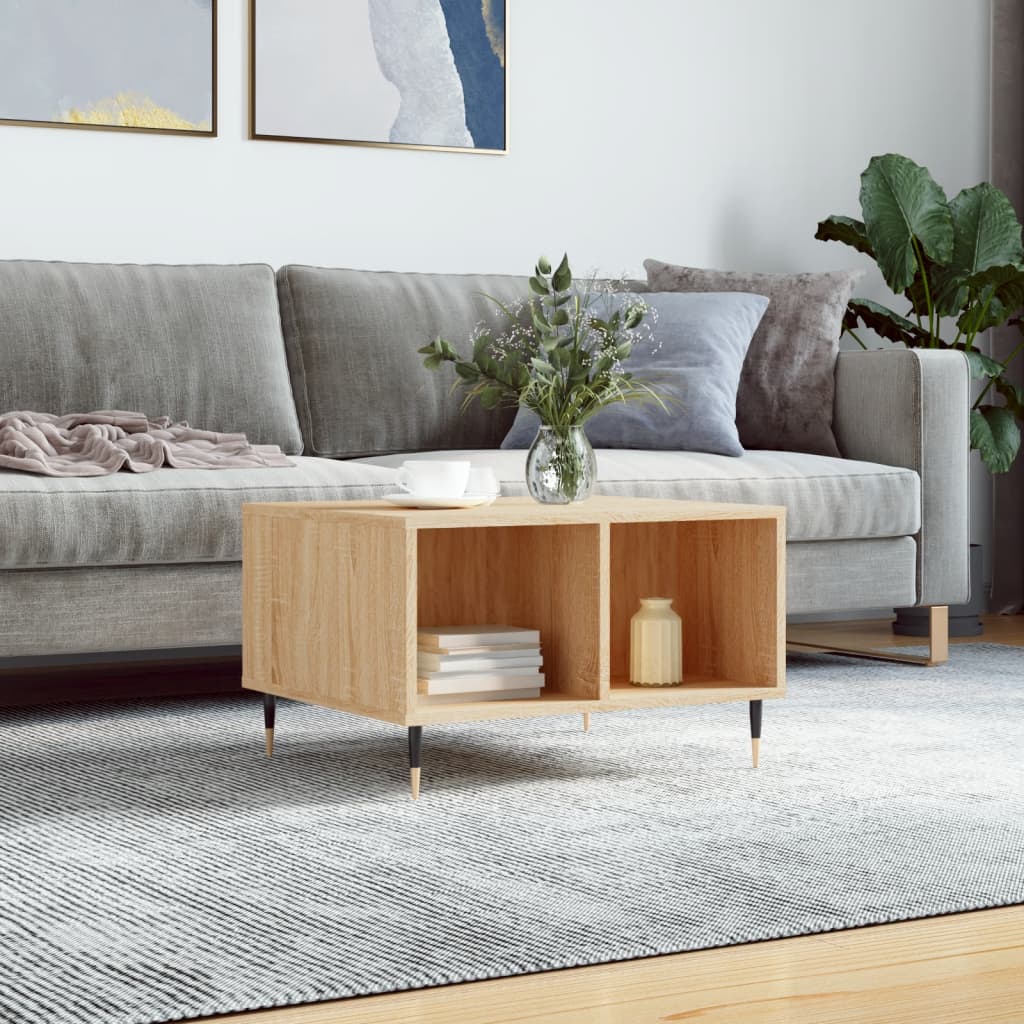 vidaXL Stolik kawowy, dąb sonoma 60x50x36,5 cm materiał drewnopochodny